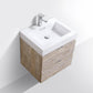 Bliss 24 in. Wall Mount Modern Bathroom Vanity - Nature Wood