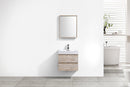 Bliss 24 in. Wall Mount Modern Bathroom Vanity - Nature Wood