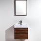 Bliss 24 in. Wall Mount Modern Bathroom Vanity - Walnut