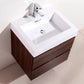 Bliss 24 in. Wall Mount Modern Bathroom Vanity - Walnut