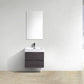 Bliss 24 in. Wall Mount Modern Bathroom Vanity - High Gloss Gray Oak