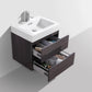 Bliss 24 in. Wall Mount Modern Bathroom Vanity - High Gloss Gray Oak
