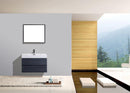 Bliss 36 in. Wall Mount Modern Bathroom Vanity - Gray Oak