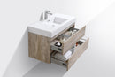 Bliss 40 in. Wall Mount Modern Bathroom Vanity - Nature Wood