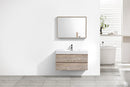 Bliss 40 in. Wall Mount Modern Bathroom Vanity - Nature Wood