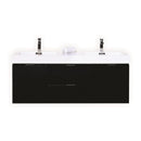 KubeBath Bliss 60 in. Double Sink Wall Mount Modern Bathroom Vanity - Black, BSL60D-BK