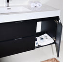 KubeBath Bliss 60 in. Single Sink Wall Mount Modern Bathroom Vanity - Black, BSL60S-BK