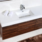 KubeBath Bliss 60 in. Single Sink Wall Mount Modern Bathroom Vanity - Walnut, BSL60S-WNT