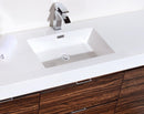 KubeBath Bliss 60 in. Single Sink Wall Mount Modern Bathroom Vanity - Walnut, BSL60S-WNT