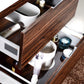 KubeBath Bliss 60 in. Single Sink Wall Mount Modern Bathroom Vanity - Walnut, BSL60S-WNT