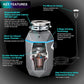 FORNO Acqua BrightDiamond 1HP Super Quiet Garbage Disposal Corded with Motion Sensor Cabinet Light & Pre-Wired Air Switch