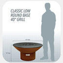 Arteflame Classic 40" Black Label - Low Round Base