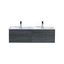 KubeBath Divario 48 in. Ocean Gray Wall Mount Modern Bathroom Vanity, D48BE