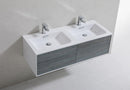 KubeBath Divario 48 in. Ocean Gray Wall Mount Modern Bathroom Vanity, D48BE