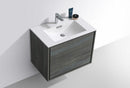 KubeBath De Lusso 30 in. Wall Mount Modern Bathroom Vanity - Ocean Gray, DL30-BE