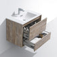 KubeBath De Lusso 30 in. Wall Mount Modern Bathroom Vanity - Nature Wood, DL30-NW