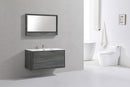 KubeBath De Lusso 48 in. Single Sink Wall Mount Modern Bathroom Vanity - Ocean Gray, DL48S-BE