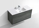 KubeBath De Lusso 48 in. Single Sink Wall Mount Modern Bathroom Vanity - Ocean Gray, DL48S-BE