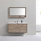 KubeBath DeLusso 48 in. Single Sink Wall Mount Modern Bathroom Vanity - Nature Wood, DL48S-NW
