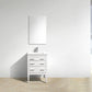 Eiffel 24'' High Gloss White Vanity W/ Quartz Counter Top