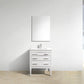 Eiffel 30'' High Gloss White Vanity W/ Quartz Counter Top