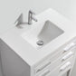 Eiffel 30'' High Gloss White Vanity W/ Quartz Counter Top