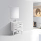 Eiffel 30'' High Gloss White Vanity W/ Quartz Counter Top