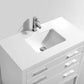 KubeBath Eiffel 36'' High Gloss White Vanity W/ White Counter Top, E36-GW