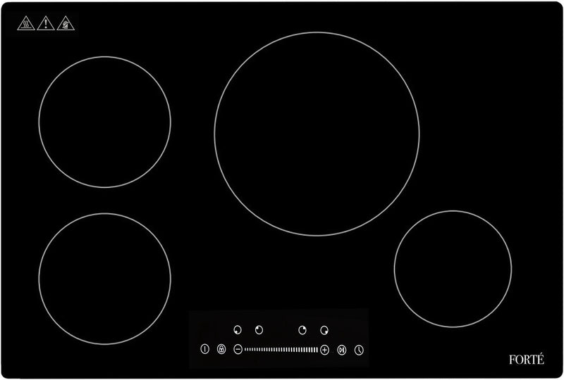 Forte 30-Inch Electric Induction Cooktop with 4 Elements and 9 Power Levels in Black (F30NDC4504B)