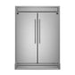 Forno Appliance Package - 48" Dual Fuel Range, Wall Mount Range Hood and 60" Refrigerator with Modern Grill Trim, FBDL-017-04CAUS