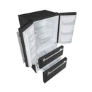 FORNO 2-Piece Appliance Package - 30-Inch Slide-In Induction Range and 36-Inch French Door Refrigerator in Black with Antique Brass Handle FBDL-014-13CAUS