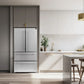FORNO 3-Piece Appliance Package - 36-Inch Marco Gas Range, French Door Refrigerator, & Dishwasher in Stainless Steel FBDL-009-01CAUS