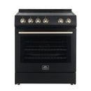 Forno Espresso Package - 30" Electric Range and Refrigerator in Stainless, Black, or White with Accents