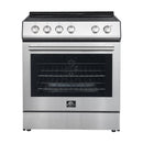 Forno Espresso Package - 30" Electric Range and Range Hood in Stainless Steel, Black, or White with Accents