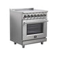FORNO 2-Piece Appliance Package - 30-Inch Electric Range and 36-Inch Side by Side Refrigerator with Water Dispenser in Stainless Steel FBDL-013-04CAUS