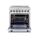 FORNO 2-Piece Appliance Package - 30-Inch Electric Range and 30-Inch French Door Refrigerator in Stainless Steel FBDL-013-05CAUS