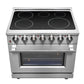 FORNO 2-Piece Appliance Package - 36-Inch Electric Range and 31-Inch Refrigerator, Left Hinge in Stainless Steel FBDL-013-07CAUS
