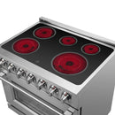FORNO 2-Piece Appliance Package - 36-Inch Electric Range and 31-Inch Refrigerator, Right Hinge in Stainless Steel FBDL-013-06CAUS