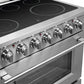 FORNO 2-Piece Appliance Package - 36-Inch Electric Range and 31-Inch Refrigerator, Right Hinge in Stainless Steel FBDL-013-06CAUS