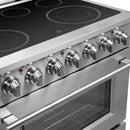 FORNO 2-Piece Appliance Package - 36-Inch Electric Range and 31-Inch Refrigerator, Right Hinge in Stainless Steel FBDL-013-06CAUS