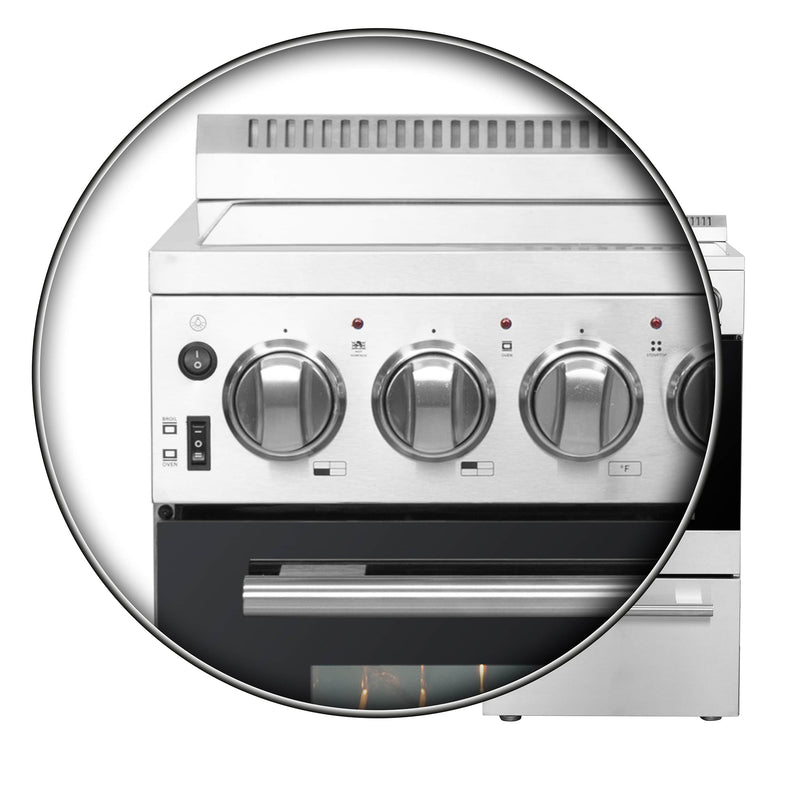Forno 20-Inch Pallerano Electric Range with 4 Burners in Stainless Steel (FFSEL6052-20)