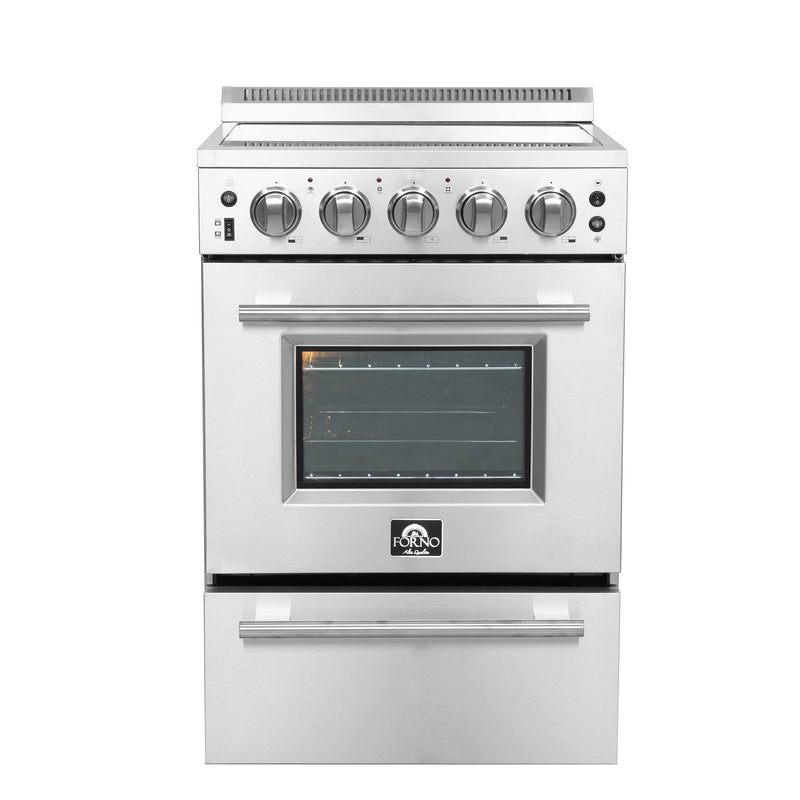 Forno 24-Inch Pro-Style Electric Range with 4 Burners in Stainless Steel (FFSEL6069-24)