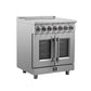 Forno Massimo 30-Inch Freestanding French Door Electric Range in Stainless Steel (FFSEL6955-30)