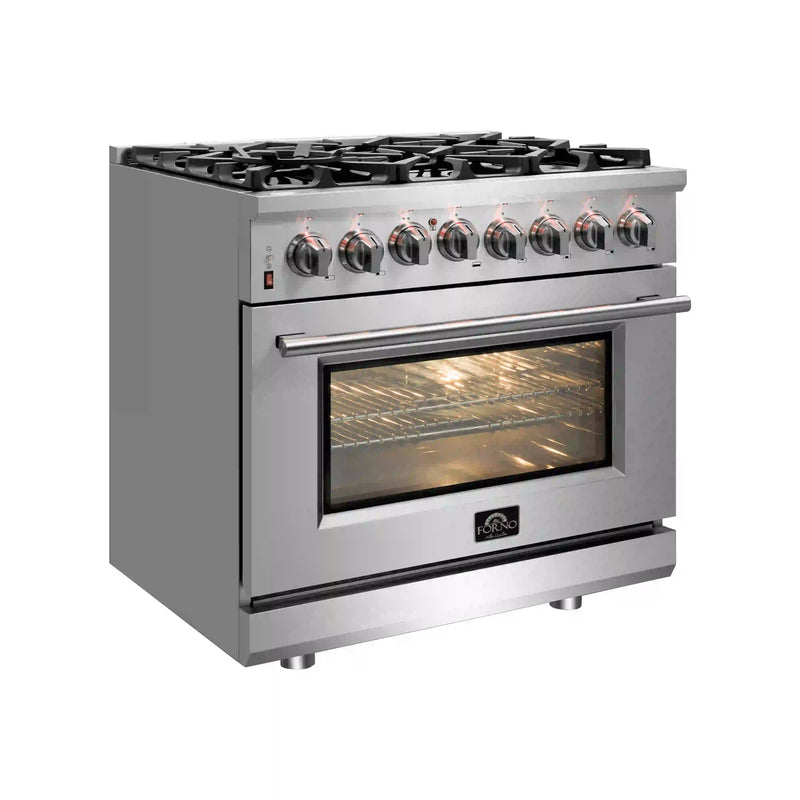 Forno Massimo 30-Inch Freestanding Dual Fuel Range in Stainless Steel (FFSGS6125-30)