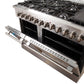 Forno Appliance Package - 48" Dual Fuel Range, Wall Mount Range Hood and 60" Refrigerator with Modern Grill Trim, FBDL-017-04CAUS