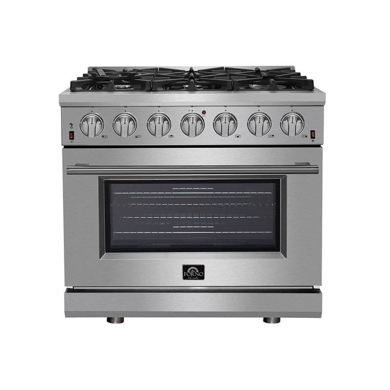 Forno Massimo 36-Inch Freestanding Gas Range in Stainless Steel (FFSGS6239-36)