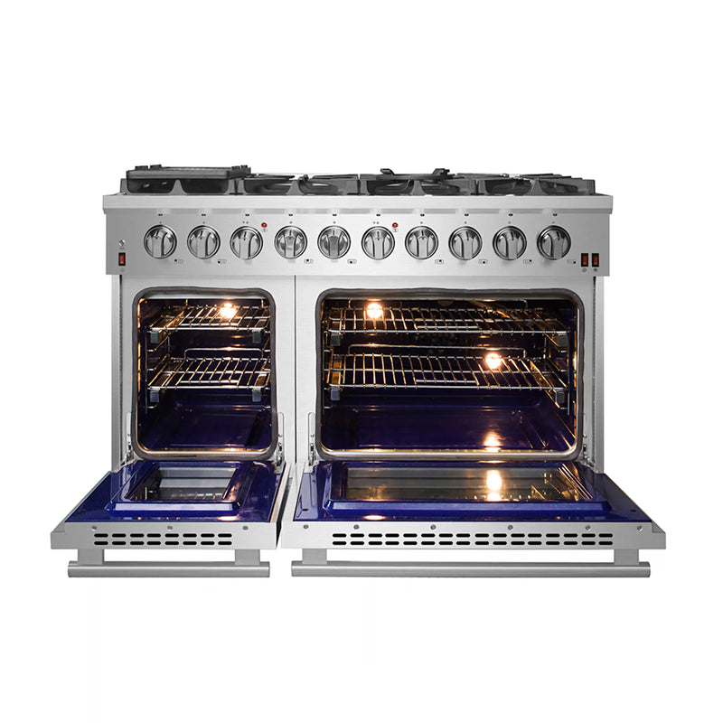 Forno Massimo 48-Inch Freestanding Gas Range in Stainless Steel (FFSGS6239-48)