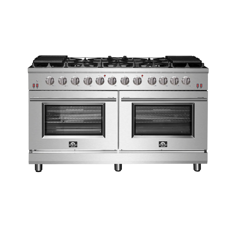 Forno Massimo 60-Inch Freestanding Gas Range in Stainless Steel (FFSGS6239-60)