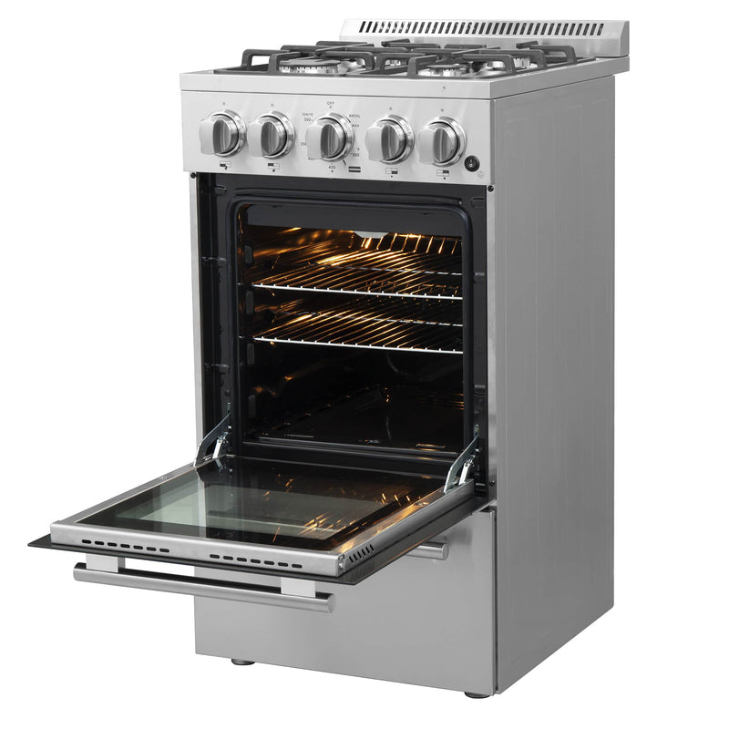 Forno 20-Inch Lamazze Gas Range with 4 Burners and 21,200 BTUs in Stainless Steel (FFSGS6265-20)