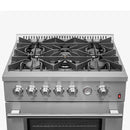 FORNO 2-Piece Appliance Package- 30-Inch Gas Range and 36-Inch French Door Refrigerator in Stainless Steel FBDL-020-02-US